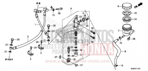 POMPA FRENO POSTERIORE (CB600FA) CB600FAD di 2013